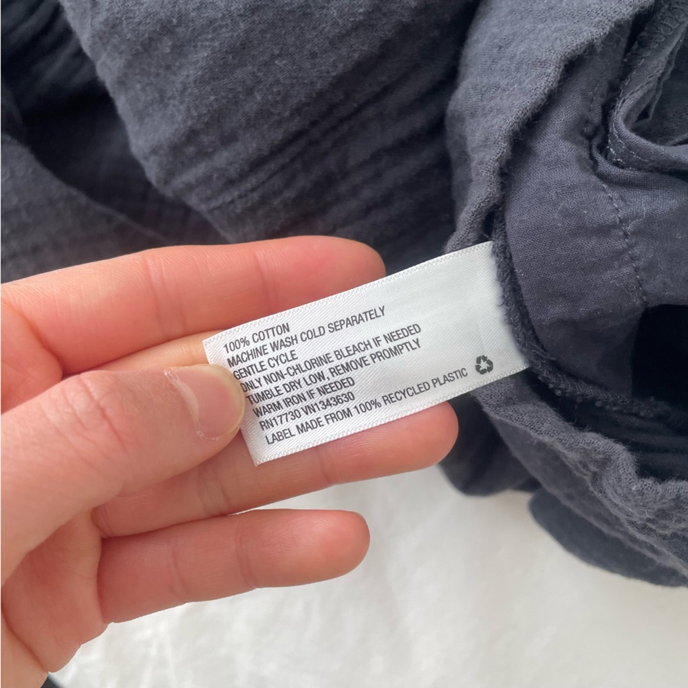 Universal Thread Charcoal Button-Front Romper - image 5